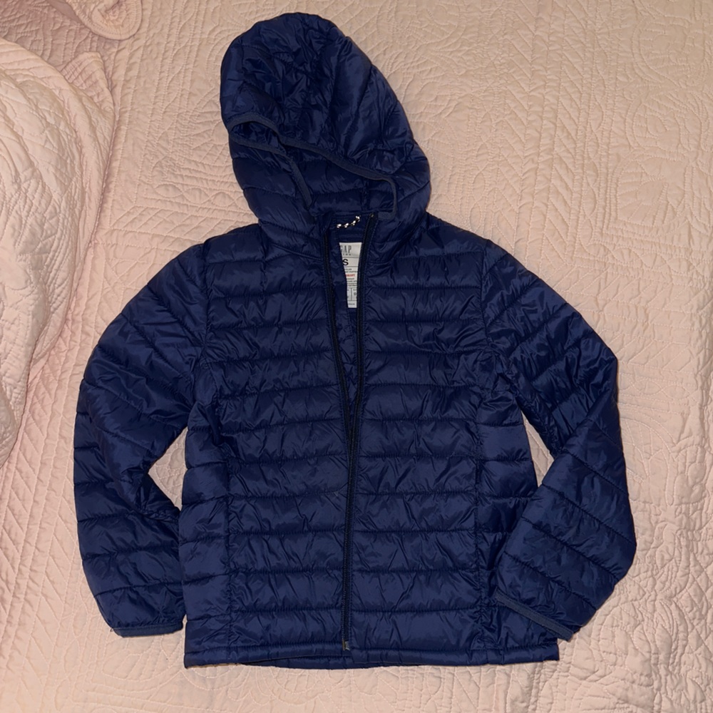 GAP Kids Upcycled Lightweight Puffer Small (6/7) Elysian Blue